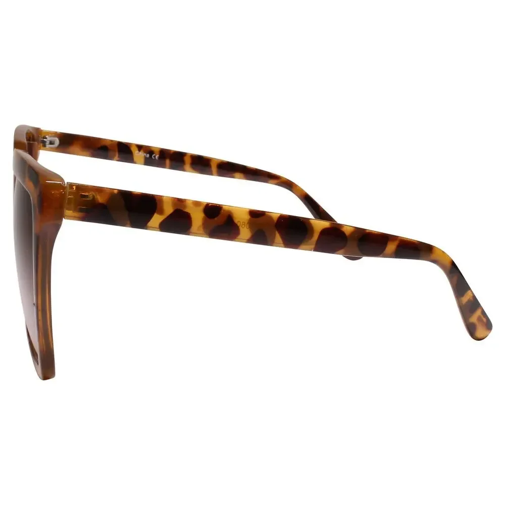 Oversized Stylish Tortoise Square Sunglasses